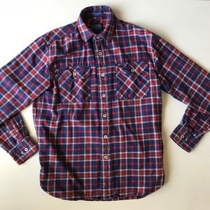 PENDLETON Men's Red Burnside Flannel Shirt Small